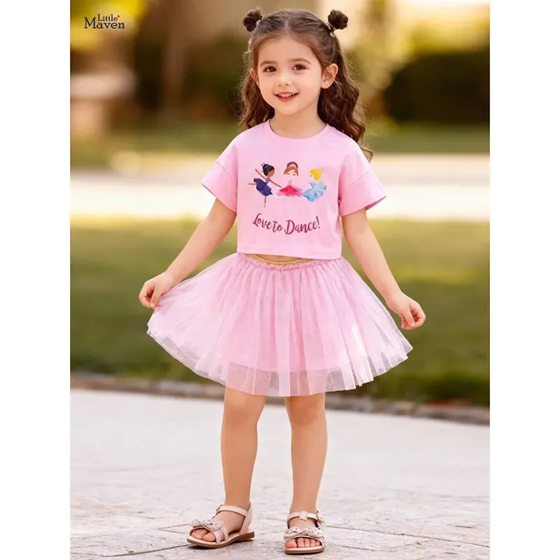 تاپ-دامن-دخترانه-برند-Little-Maven-طرح-بالرین-Love-to-Dance-مناسب-۱۸-ماه-تا-۸-سال-2.webp