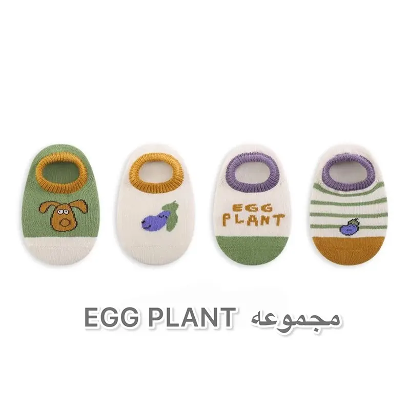 جوراب کالج بچگانه ضد لغزش مجموعه ۴ عددی طرح بانی پوتیتو (مناسب ۳ ماه تا ۸ سال)